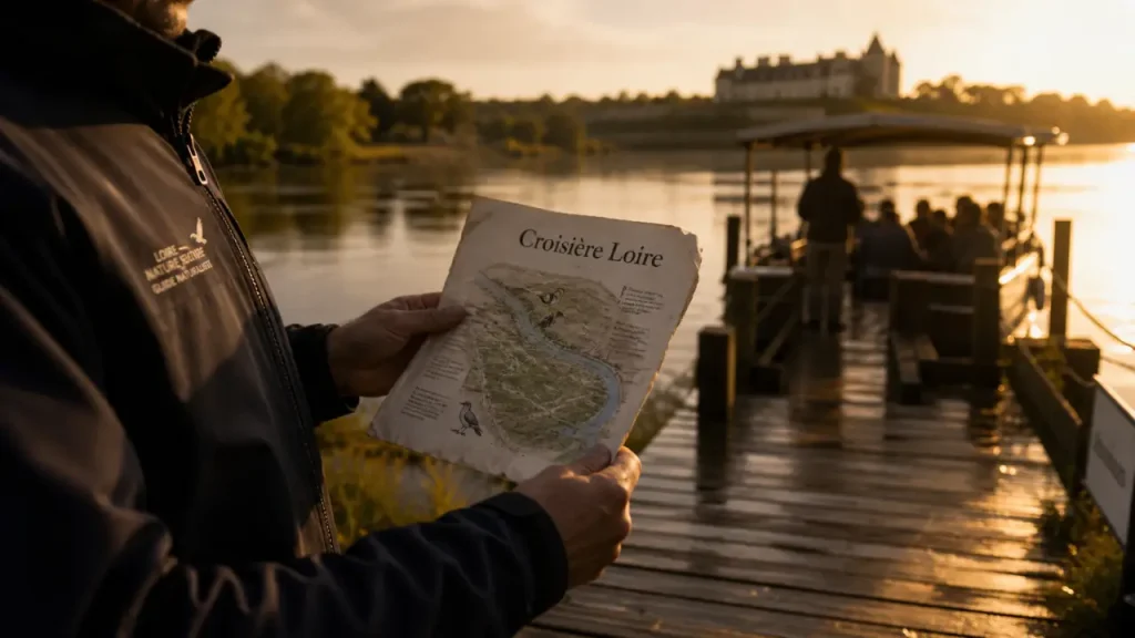 Croisière sur la Loire tarif : bateau naturaliste au coucher du soleil