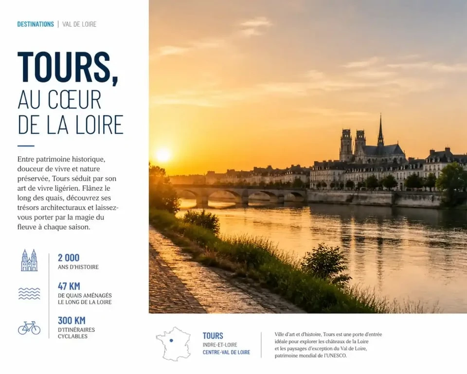 Bords de Loire à Tours, idéal pour une balade le week-end