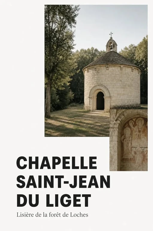 Forêt de loches, chapelle Saint-Jean du Liget en lisière forestière