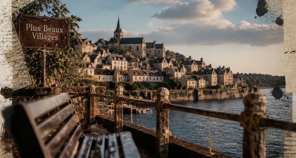 Plus beaux villages de france touraine : Candes-Saint-Martin, Loire et ruelles vers la collégiale