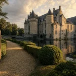 Chateau des reaux : jardin à la française et château de Loire