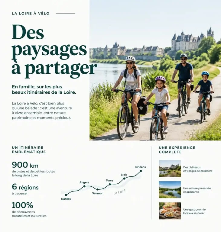 Balade à vélo en famille sur la Loire à Vélo, une idée pour vos tours activités famille