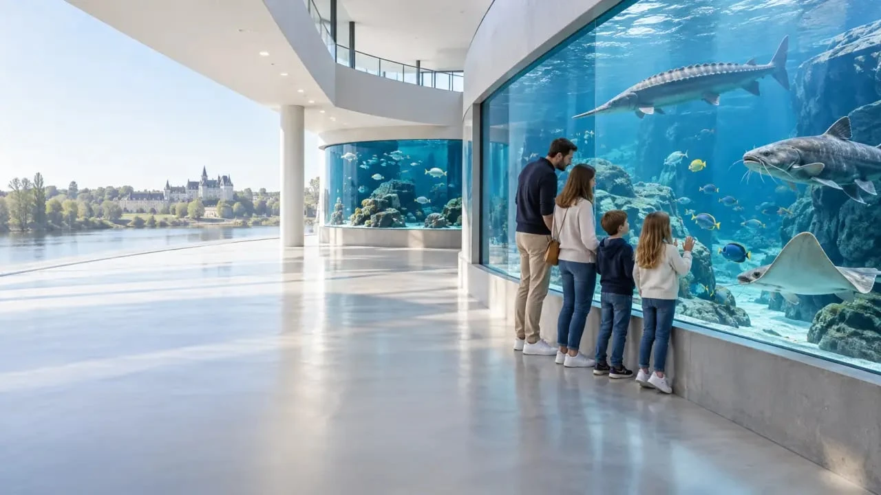 Aquarium de Touraine lors d'une sortie mini châteaux et aquarium de Touraine, avec des poissons dans les bassins