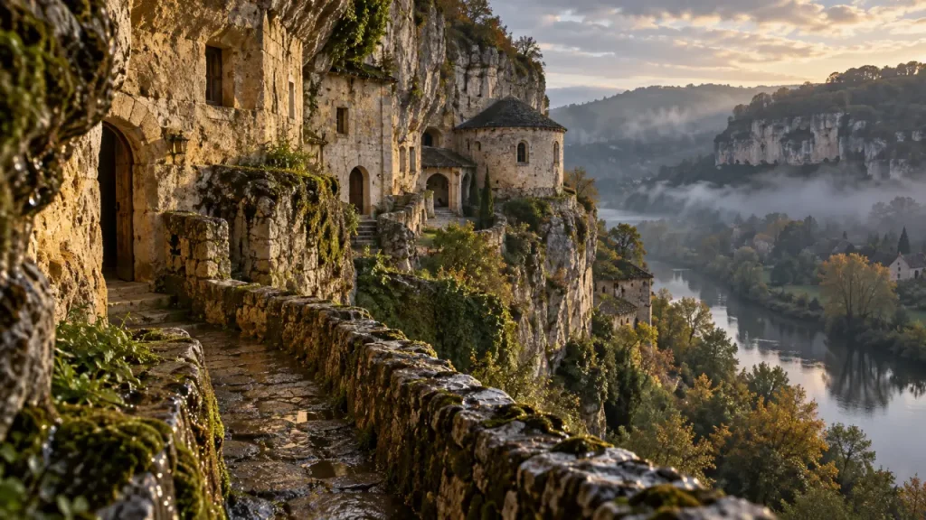 Les plus beaux villages troglodytes de france en Dordogne, village troglodyte dans le calcaire