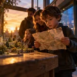 Mini châteaux et aquarium de touraine : famille à l’entrée au parc
