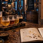 microbrasserie la b : verres de dégustation et malte en brasserie