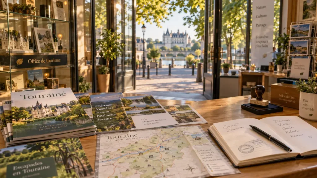 À 200 mètres du château, l’Office de Tourisme d’Azay-le-Rideau facilite votre visite